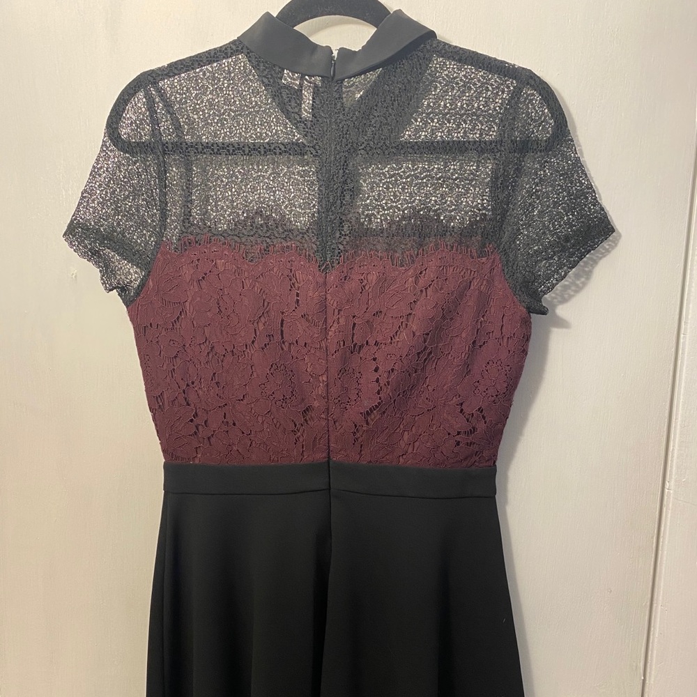 Purple and black lace dress